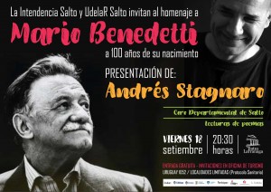 Homenaje a Mario Benedetti con la presencia de Andrés Stagnaro