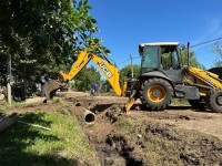 Intendencia de Salto realiza trabajos de drenaje de pluviales en el barrio Artigas