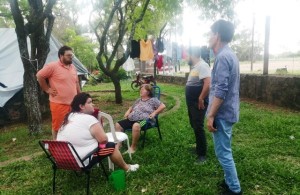 Coordinador del CECOED y diputado Lima visitan a familias desplazadas por crecida del Río Uruguay