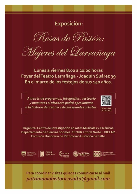 Exposición “Rosas de pasión: mujeres del Larrañaga&quot; en Teatro Larrañaga desde el jueves 6 de octubre