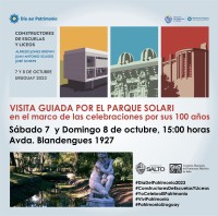 DÍA DEL PATRIMONIO 2023/SALTO: VISITA GUIADA POR EL PARQUE SOLARI  en el marco de las celebraciones por sus 100 años